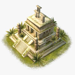 Cartoon Aztec Temple