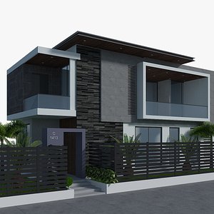 3D model EXTERIRO MODERN VRAY HOME