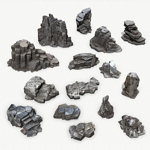 3D cliff rocks