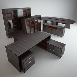 A set of office furniture.