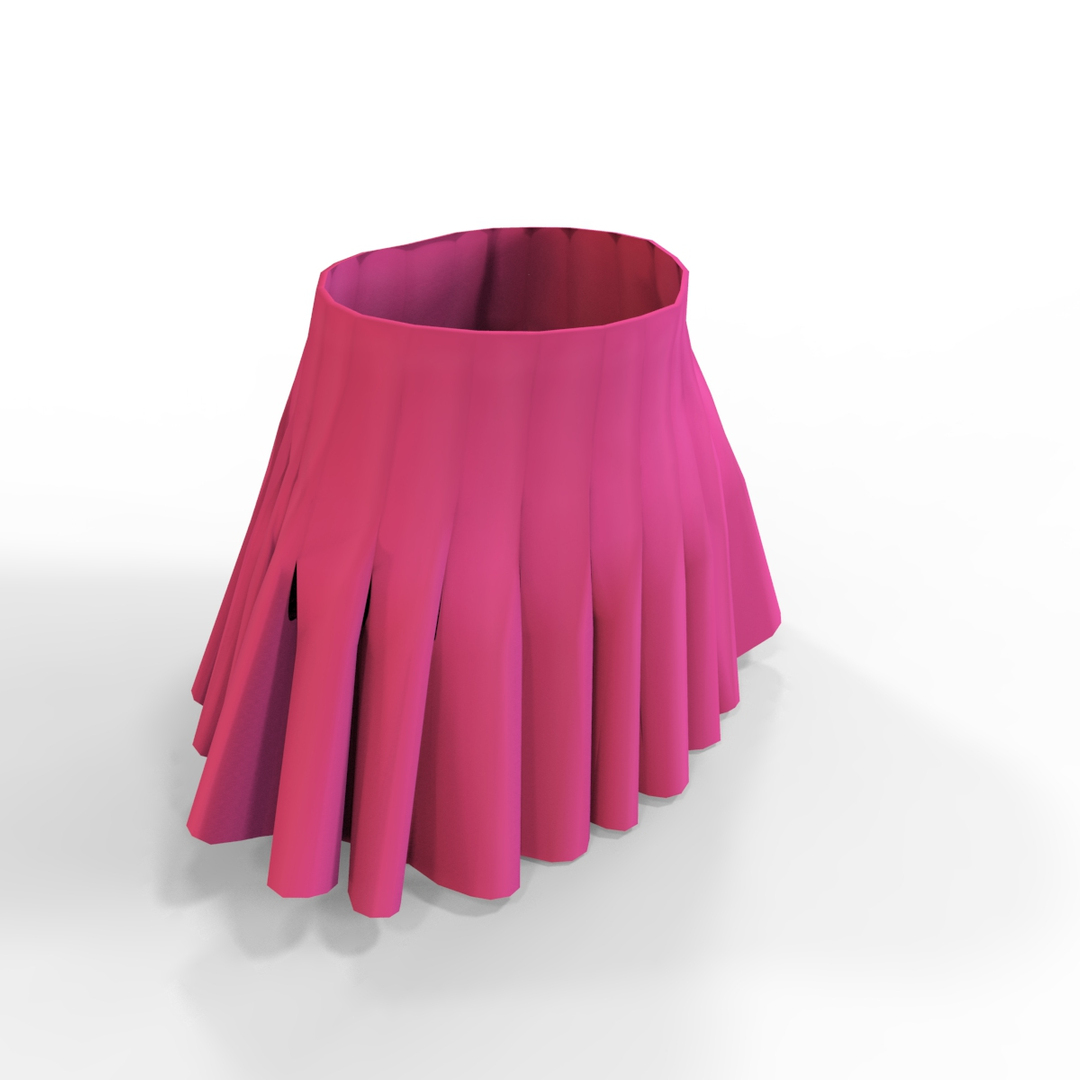 Pleated skirt 2025 3d model