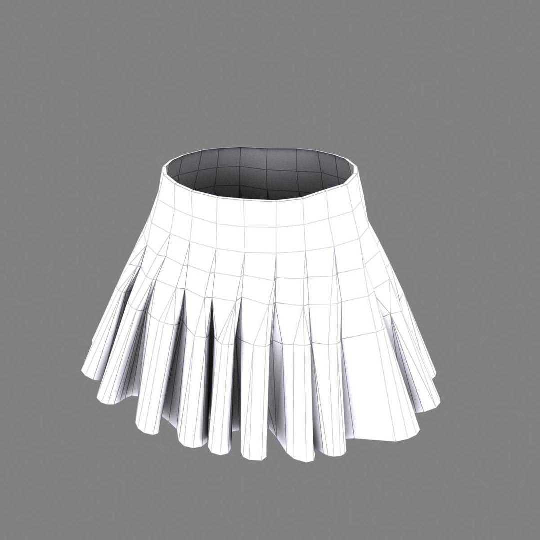 Three-Dimensional Pleated Skirt