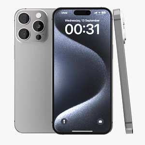 3D Realistic White Generic Smartphone