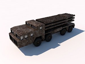 3d model bm-30 smerch artillery