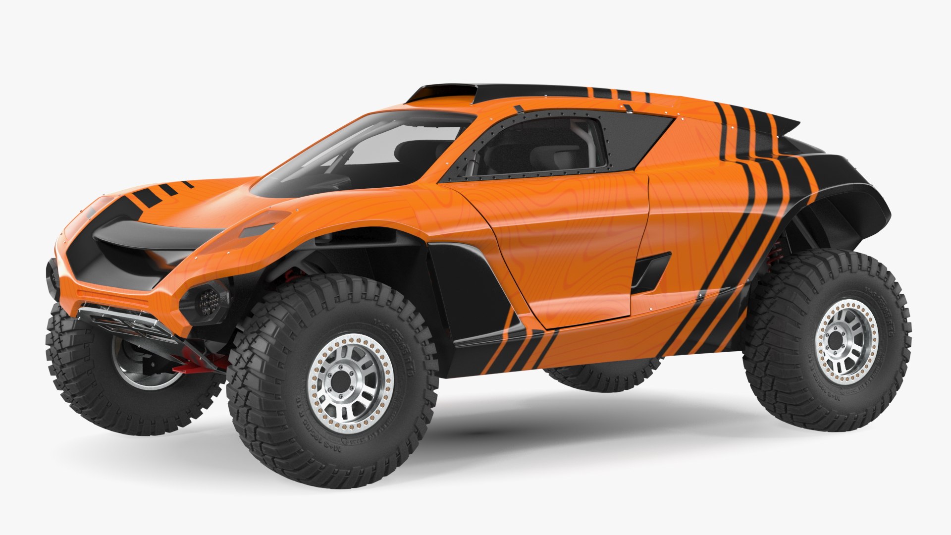 Off Road Racing Electric SUV Clean Rigged 3D model preview
