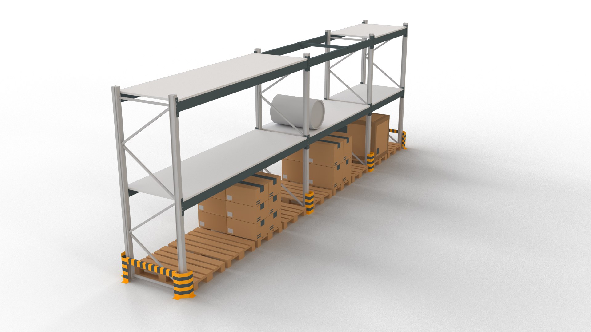 Storage Shelf Industry Low Poly Model - TurboSquid 1997817