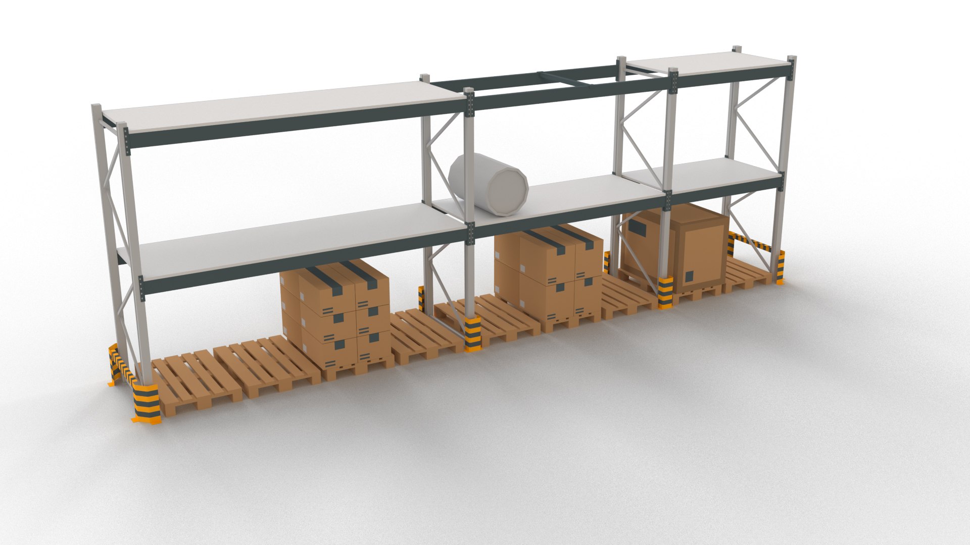 Storage Shelf Industry Low Poly Model - TurboSquid 1997817