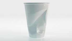 Crumpled ceramic glass