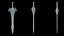 Demon Skull Greatsword Fantasy Dark Weapon game ready UE5 Unity