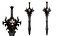 Demon Skull Greatsword Fantasy Dark Weapon game ready UE5 Unity