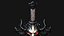 Demon Skull Greatsword Fantasy Dark Weapon game ready UE5 Unity