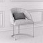 Silla de terciopelo gris Holland