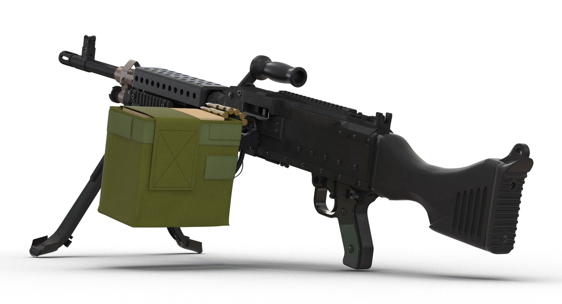 3d m240 machine gun model
