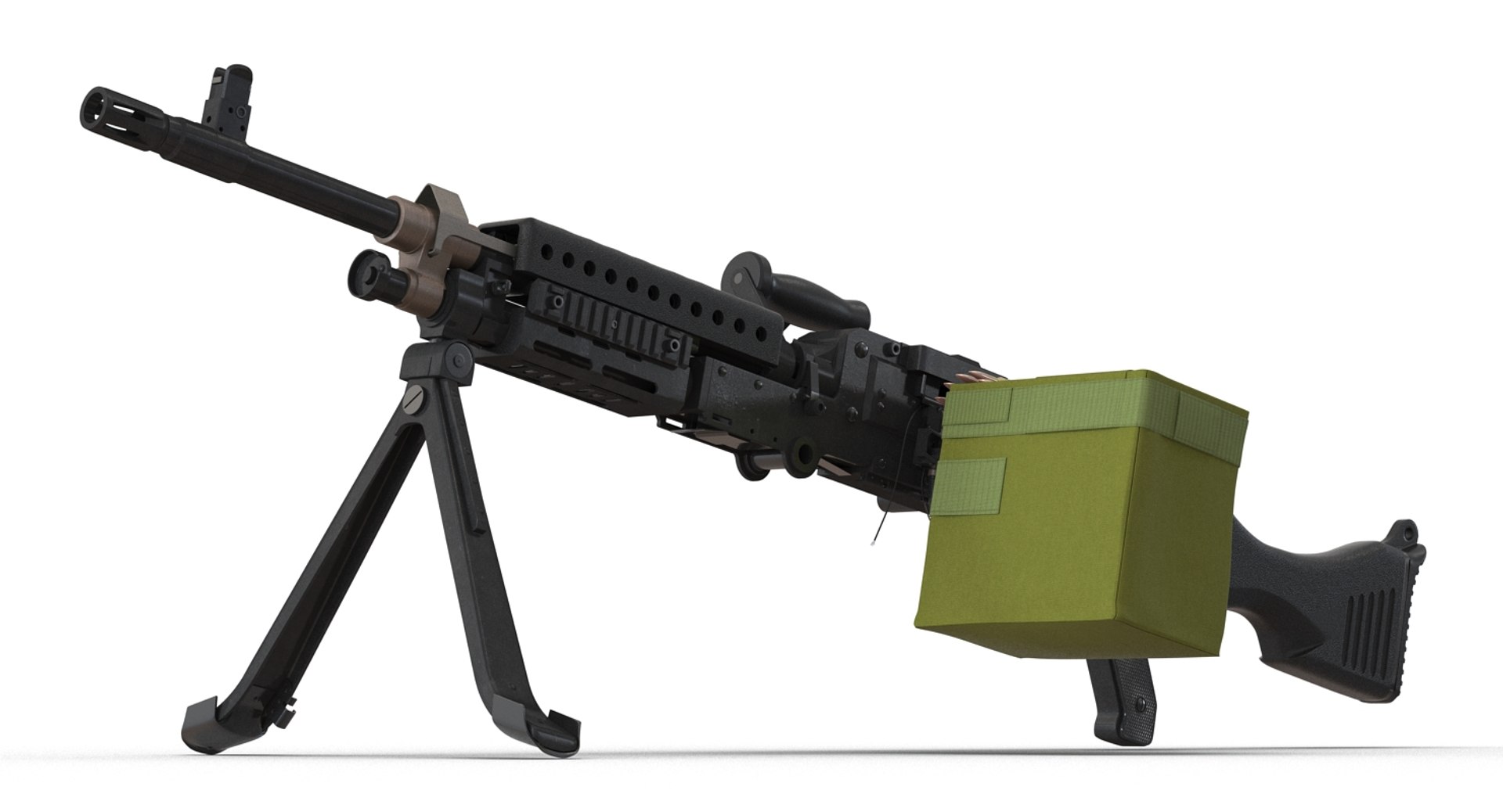 3d m240 machine gun model