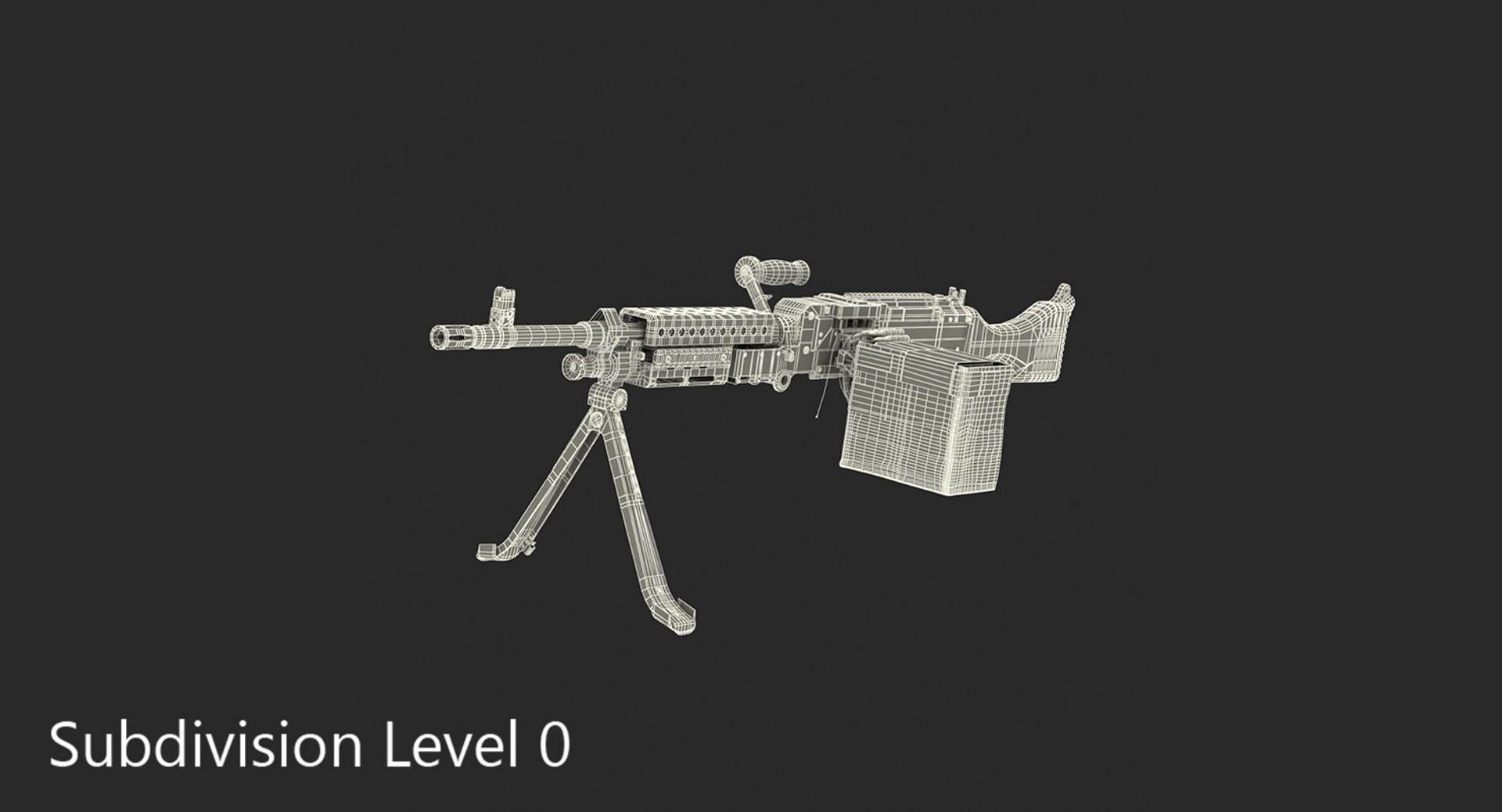 3d m240 machine gun model