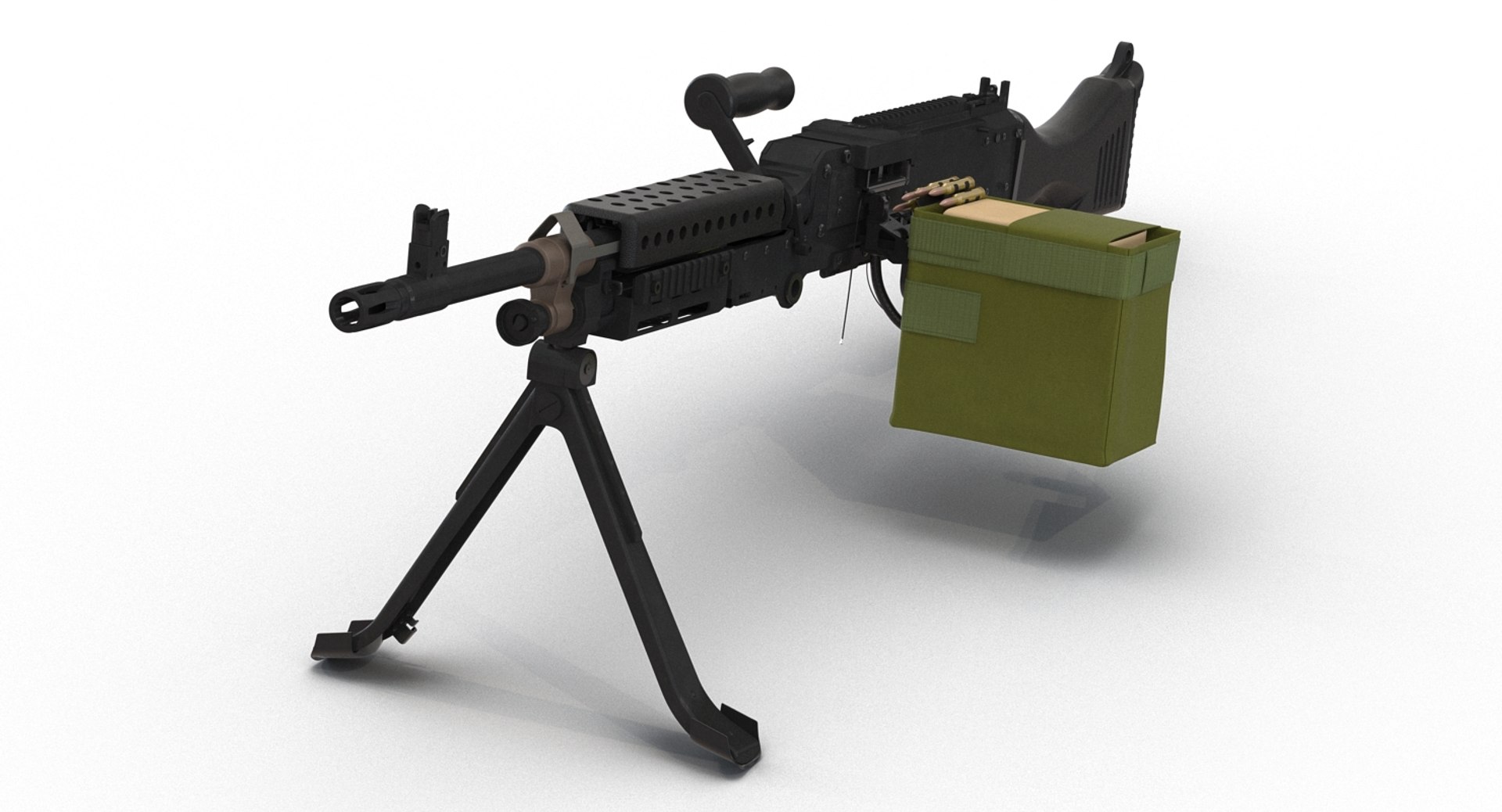 3d m240 machine gun model