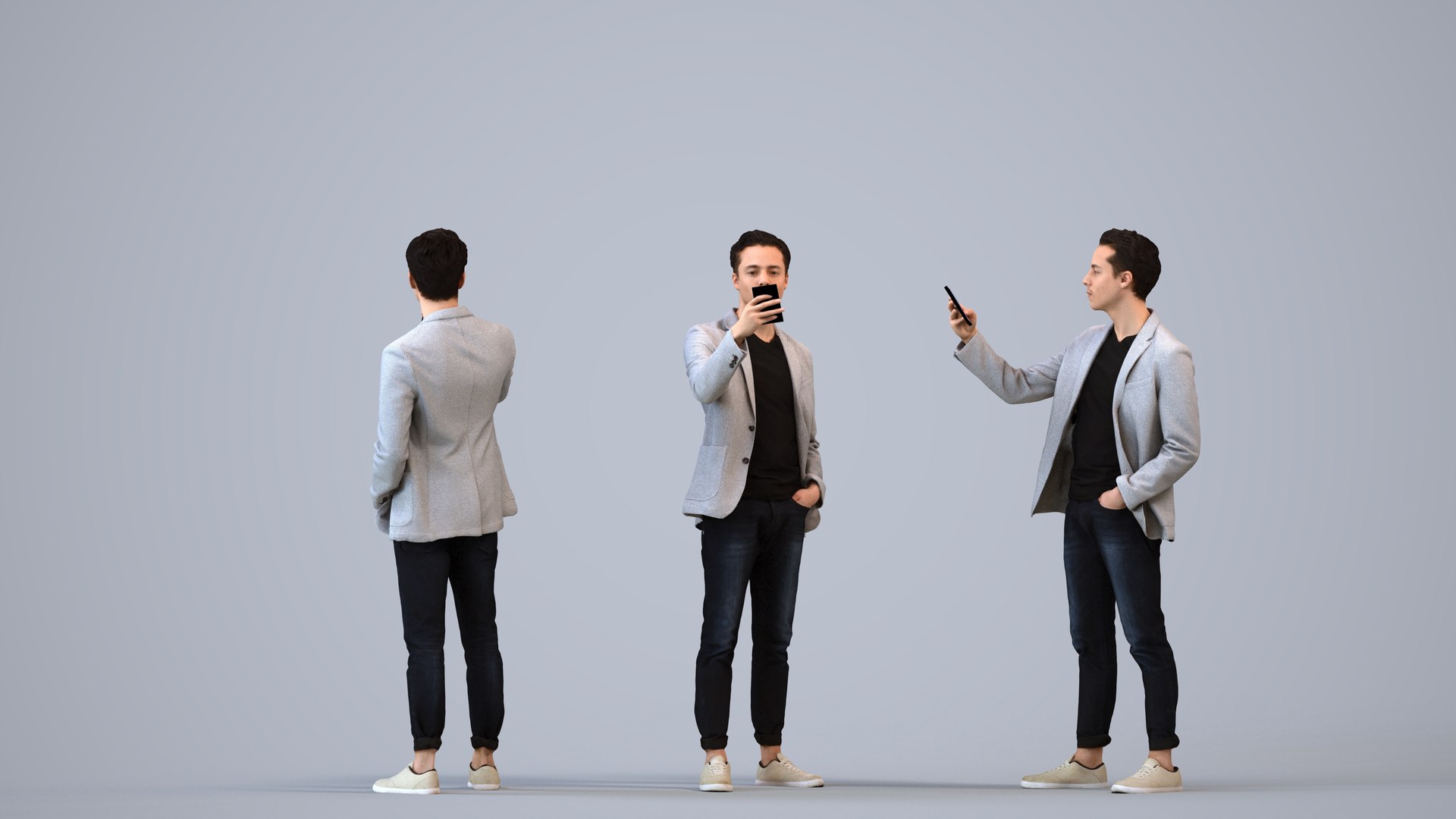 3D 00229Kadek0006 - Adult Caucasian Male Standing In Office With ...