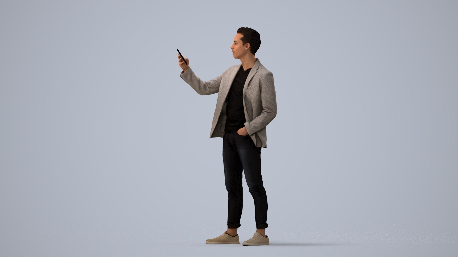 3D 00229Kadek0006 - Adult Caucasian Male Standing In Office With ...