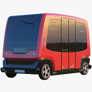 EZ10 Driver Less Shuttle Bus Red