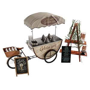 Ice cream bicycle 3 3D model