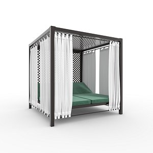 3D Poolside Cabana 06 model