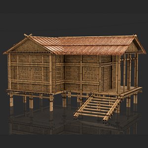 3D Bamboo House 2 - Jungle Hut