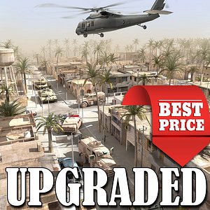 arab town war scenario 3d max
