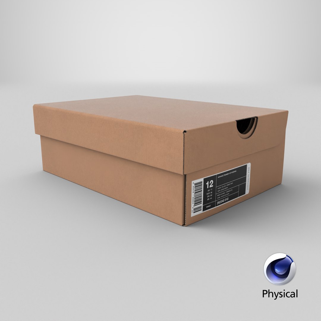 3D Shoe Box Closed Model - TurboSquid 2379369