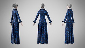 Dress 29 Midnight Petal 3D model