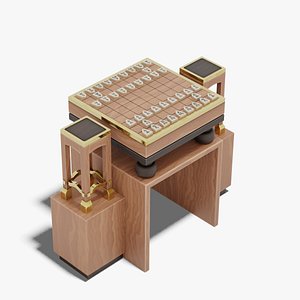 Japanese Furniture Kit - Shogi Game Board 3D model