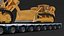 Powerful Duty Truck with Lowboy Trailer and Bulldozers 3D