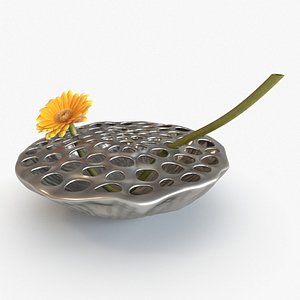 Vase Lo-tus Metal Sculpture