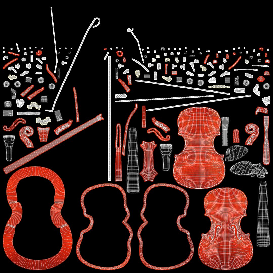 Violin Viola Instruments 3D - TurboSquid 1492445