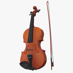 violin viola instruments 3D