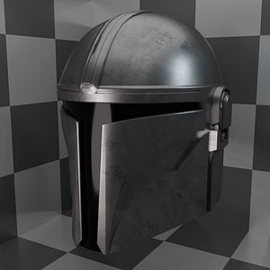 3D model mandolorian helmet