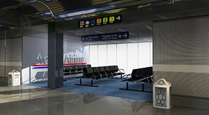 3d model airport terminal