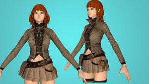 human girl character 3D model