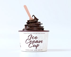 ICce Cream Cup Packaging with Ice Cream