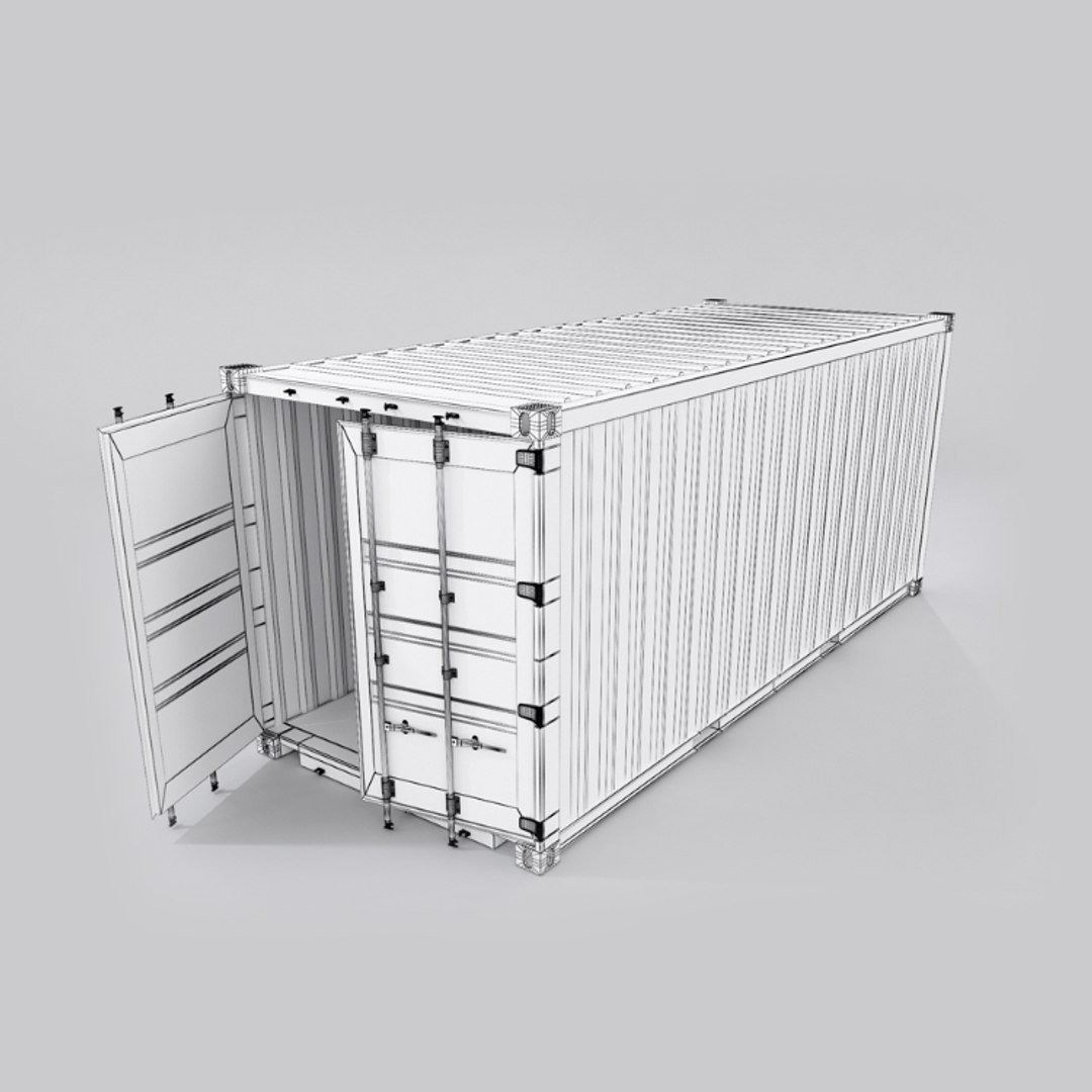 3D 20 feet shipping container https://p.turbosquid.com/ts-thumb/WF/NqA0Xo/Gf0Xn6RW/wire02/jpg/1502456850/1920x1080/fit_q87/d1997335f2351964714ab7c09c365499dcdc2466/wire02.jpg