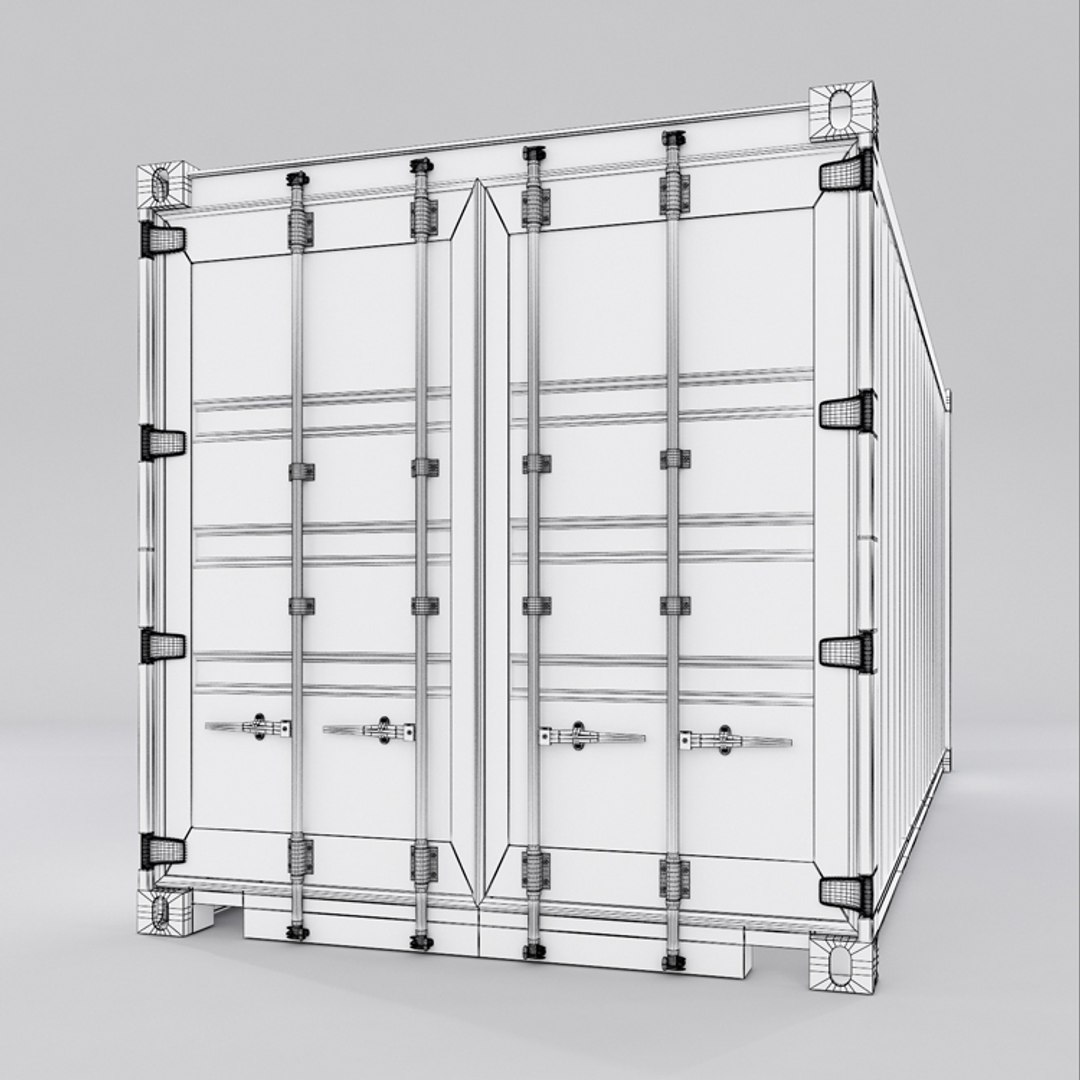 3D 20 feet shipping container https://p.turbosquid.com/ts-thumb/WF/NqA0Xo/iwU27hfp/wire03/jpg/1502456850/1920x1080/fit_q87/afd47843d1f7d0bcd543fc08763d6d1edd5d0e43/wire03.jpg