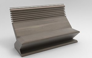 Street bench with lighting 3D model