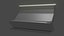 Street bench with lighting 3D model