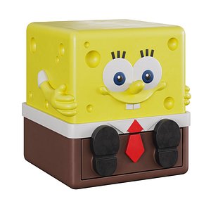 3D Childrens Bedside Table SpongeBob