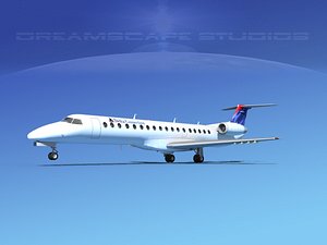 embraer erj 145 3d 3ds