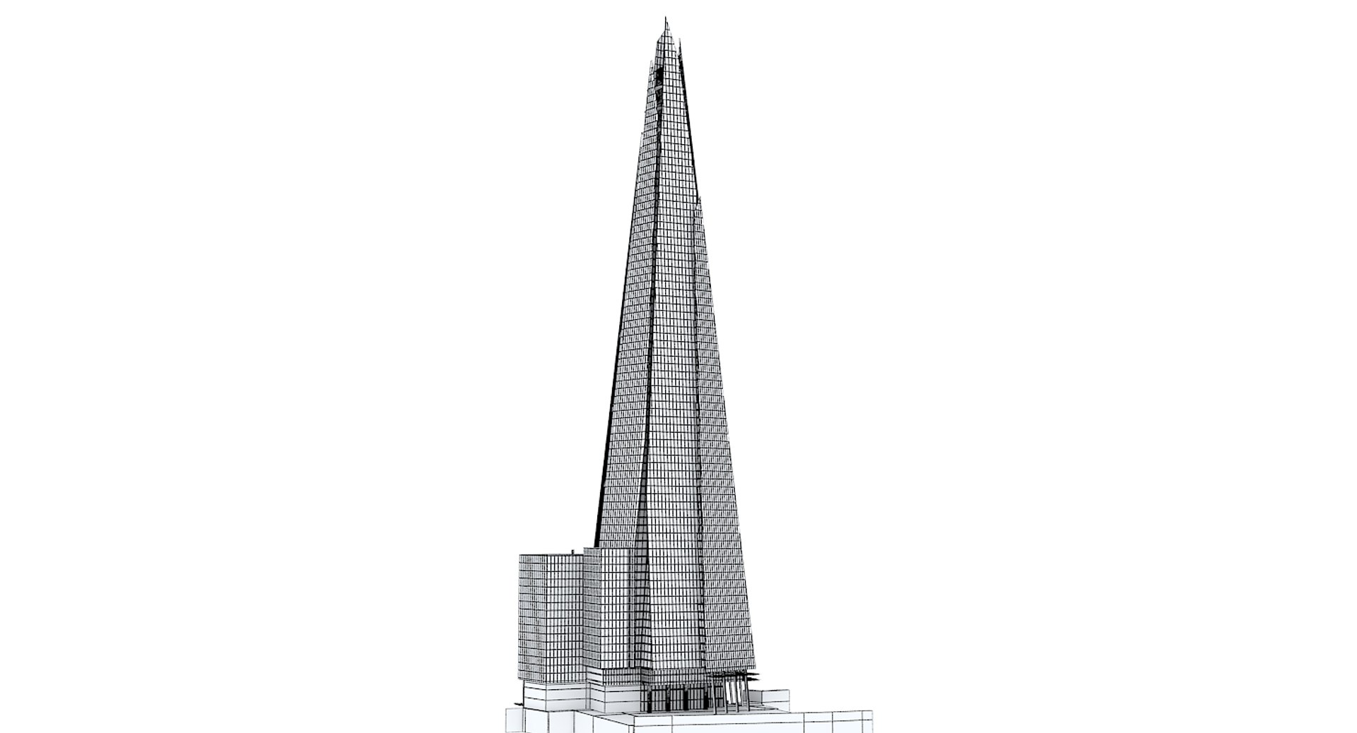 The Shard High Poly 3D model https://p.turbosquid.com/ts-thumb/WF/cyH1zU/X2/wire_07/png/1617787512/1920x1080/fit_q87/15514823f8fcb1e6675db107f616a88bf547163e/wire_07.jpg