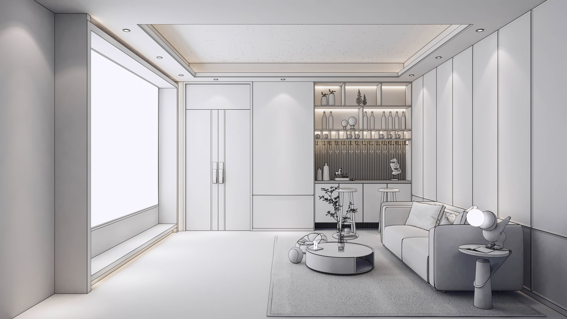 Home entertainment video visual interior Home cinema model - TurboSquid ...