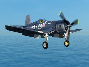 corsair fighter aircraft 3d model