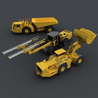 Underground Mining Vehicles Pack