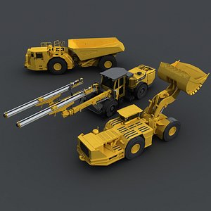 Underground Mining Vehicles Pack