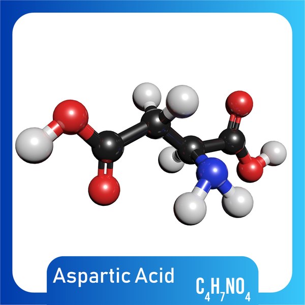 3D c4h7no4 aspartic acid c